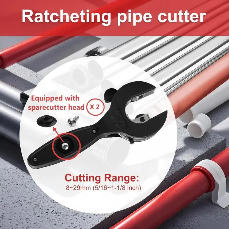 Mrorea Ratcheting One Hand Pipe Cutter