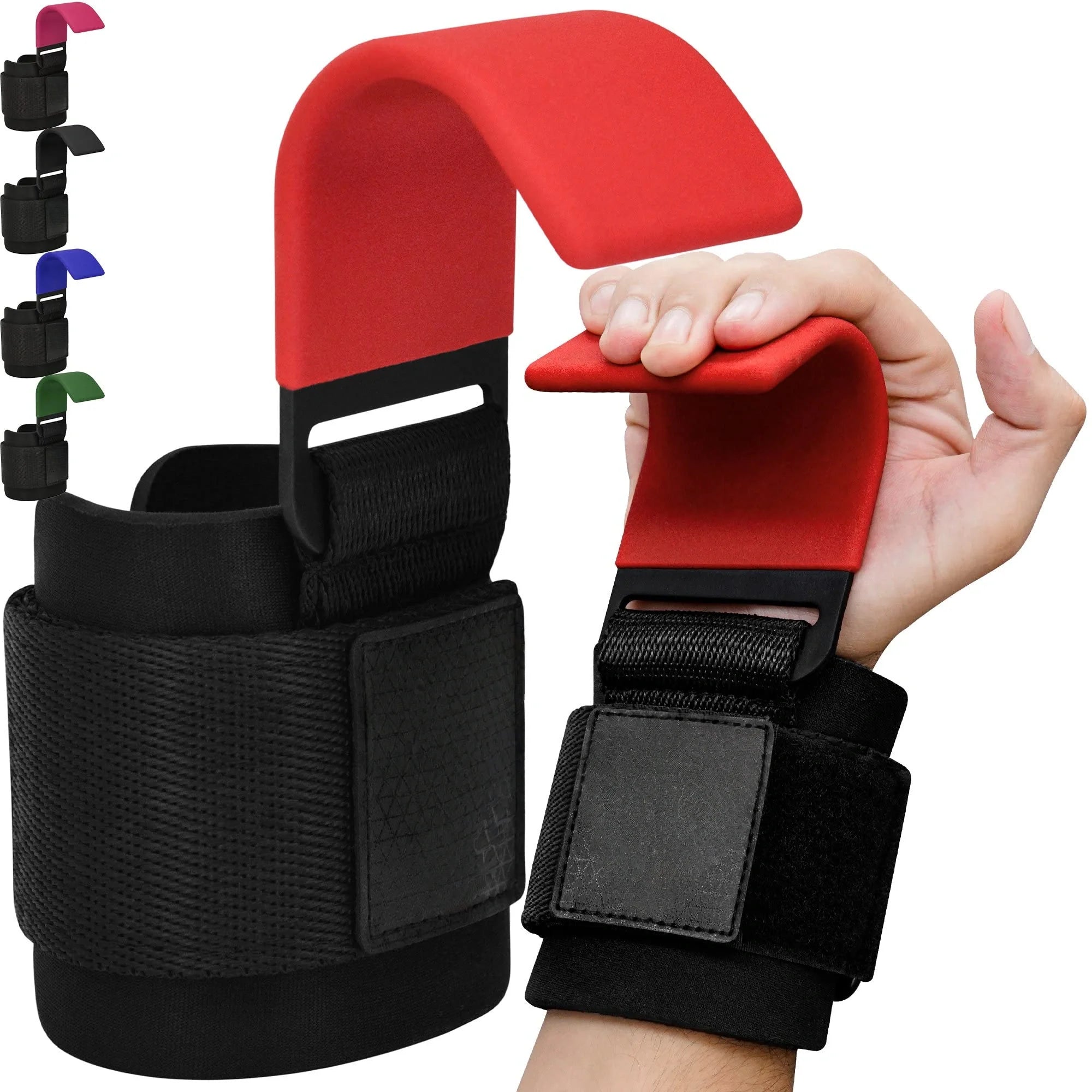 Mrorea Neoprene Wrist-Support Weight Lifting Hooks for fitness workout and wellness routine image 20