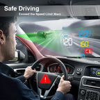Geyiren A9 HUD - Auto Digital Speedometer Windshield Projector Over Speed Alarm Water Temp Meter OBD2 Car Head Up Display