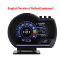Vjoycar V60 Newest Head Up Display Auto Display OBD2+GPS Smart Car HUD Gauge Digital Odometer Security Alarm Water&Oil Temp. RPM