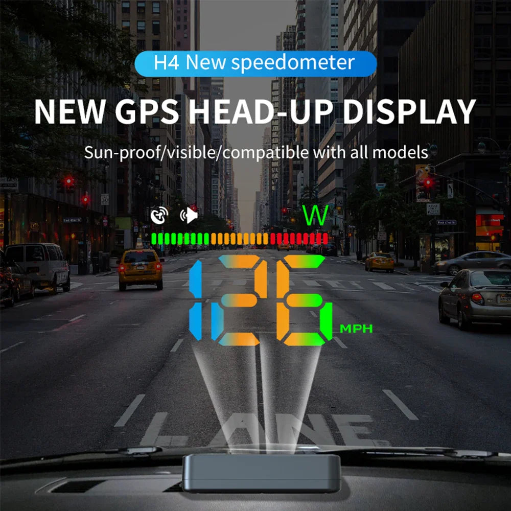 Geyiren H4 HUD - Auto GPS Car Head Up Display Speed Meter Projector on Glass for All Cars