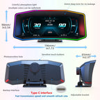 Geyiren P4 HUD - OBD2 Display Smart Digital Speedometer inclinometro 4x4 GPS Water Temp On-board computer Car Head Up Display