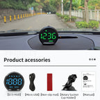 Geyiren G13 HUD - GPS Digital Speedometer Head Up Display Car Projector Over Security Speed Alarm km/h Clock Odometer Universal Auto Gauge