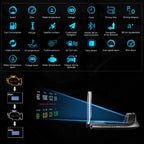 GEYIREN C3 HUD - Speedometer Obd2 EOBD GPS Navigation Glass Projector Head Up Display For All Car
