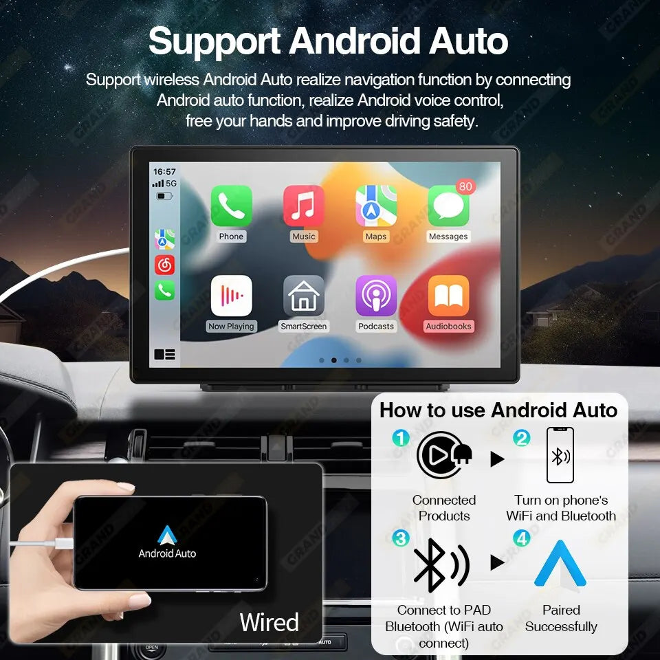 Mrorea car multimedia CarPlay Android Auto display product image 3