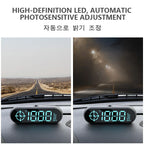 Geyiren G9 GPS HUD - Auto Digital Speedometer Security Over Speed Alarm Clock Compass Odometer Car Head Up Display