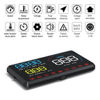 Geyiren A9 HUD - Auto Digital Speedometer Windshield Projector Over Speed Alarm Water Temp Meter OBD2 Car Head Up Display