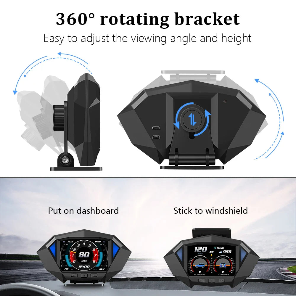 Mrorea car HUD head up display digital speedometer product image 6