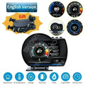 Dual Screen Car Head Up Display OBD2 GPS Auto Display Smart Car HUD On-Board Computer Gauge Security Alarm Water&Oil Temp. RPM