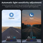 Geyiren C7 HUD - Digital Speedometer Time Odometer KMH MPH Speed Alarm GPS Head Up Display Fit All Cars