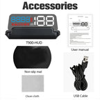GEYIREN C500 HUD - Auto OBD2 GPS Head-Up Display EOBD Windshield Car Speedometer Projector Digital Accessories For All Car