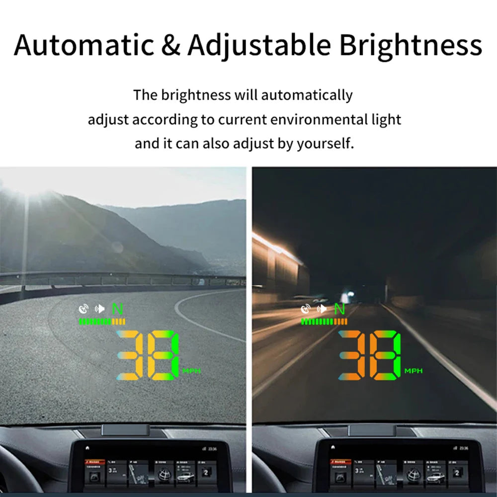 Geyiren H4 HUD - Auto GPS Car Head Up Display Speed Meter Projector on Glass for All Cars