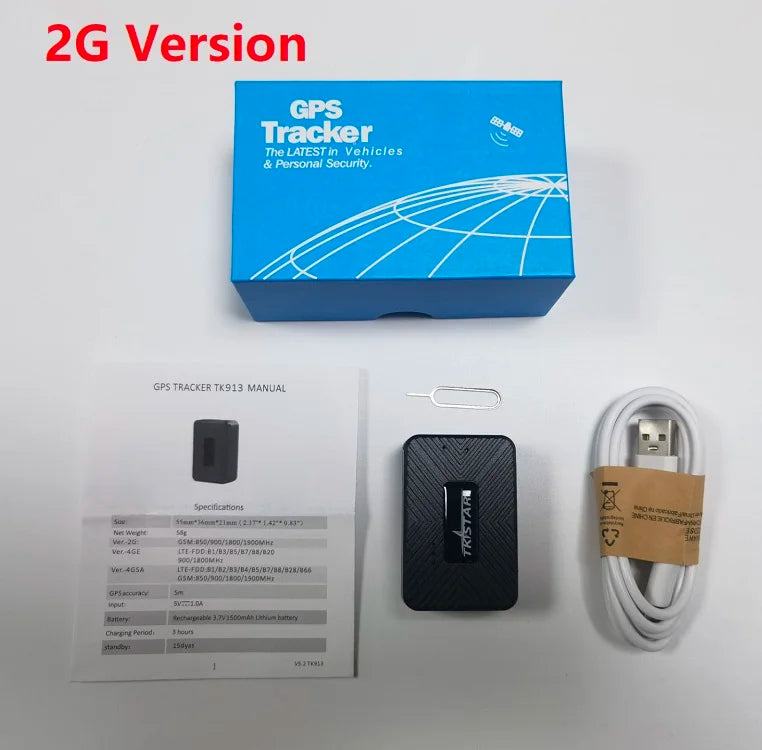 Mini GPS Tracker 4G Magnet TKSTAR 2G TK913 GPS Tracker Car Waterproof Vehicle GPS Tracker Auto Voice Monitor Free Web APP TK905