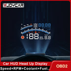 VJOYCAR HUD Head Up Display 5.5" Car Overspeed Warning OBDII EUOBD Auto Windshield Projector Alarm System RPM KM/H MPH