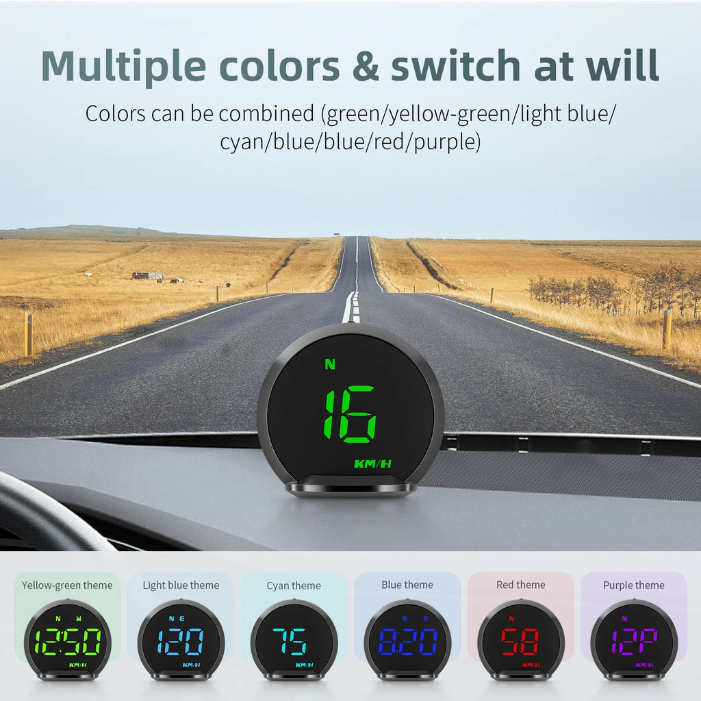 Geyiren G13 HUD - GPS Digital Speedometer Head Up Display Car Projector Over Security Speed Alarm km/h Clock Odometer Universal Auto Gauge