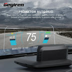 GEYIREN C1 OBD2 HUD - Car Head Up Display GPS Navigation Projector Digital Speed Gauge Overspeed Warning KMH MPH Plug and Play