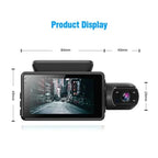Dual Lens Dash Cam for Cars Black Box HD 1080P Car Video Recorder with WIFI Night Vision G-sensor Loop Recording Dvr Car Camera