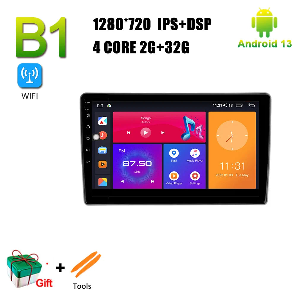 Car Radio Multimedia Video GPS For Nissan X-Trail 1 T30 2000 - 2007 Android 13 Navigation Apple Wireless Car Player