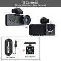 3 Channel Car DVR FHD 1080P 3-Lens Inside Vehicle Dash Cam Three Way Camera DVRs Recorder Video Registrator Dashcam Camcorder
