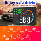 Geyiren Q5 HUD - Digital GPS Speedometer Clock Odometer Universal Windshield Projector Car Head Up Display