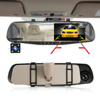 Mrorea 4.3" HD 1080P Rearview Mirror Dash Cam | Dual-Lens Front & Rear Car Recorder