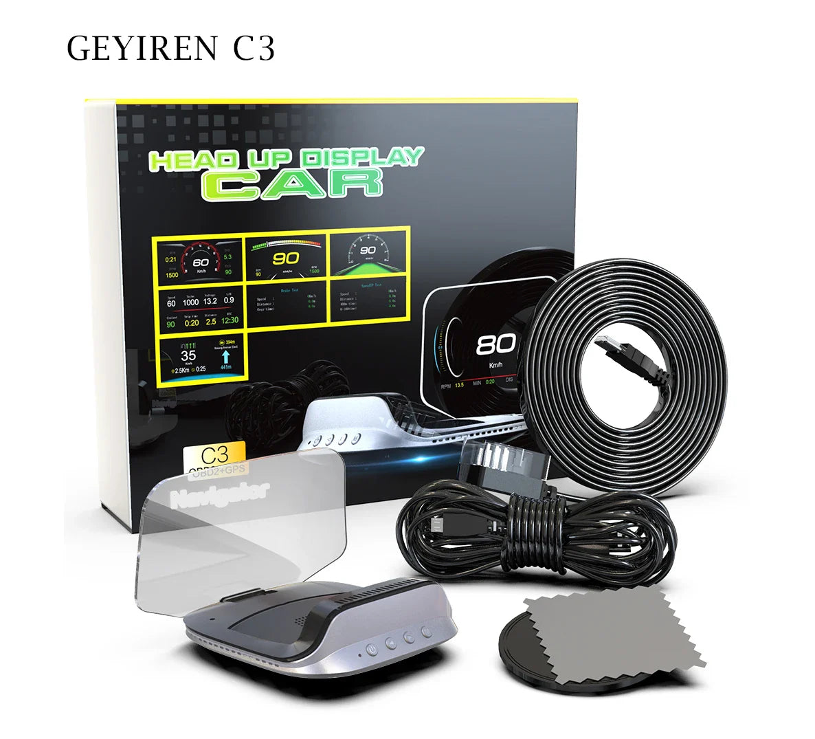 Mrorea car HUD head up display digital speedometer product image 8