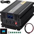 VEVOR Modified Sine Wave Power Inverter 1500W-5000W DC 12/24V to AC 110/120V with LCD Display Remote Controller for Camping Use