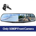 Mrorea 4.3" HD 1080P Rearview Mirror Dash Cam | Dual-Lens Front & Rear Car Recorder