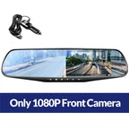 Mrorea 4.3" HD 1080P Rearview Mirror Dash Cam | Dual-Lens Front & Rear Car Recorder