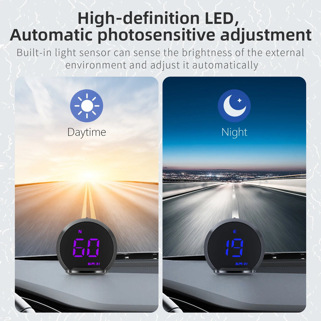 Geyiren G13 HUD - GPS Digital Speedometer Head Up Display Car Projector Over Security Speed Alarm km/h Clock Odometer Universal Auto Gauge
