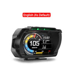 Vjoycar V80 2024 Newest Dashboard Head Up Display OBD2 HUD Total Mileage Car Logo Turbo Boost Security Alarm Water&Oil Temp. RPM