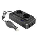 Car Inverter 200w 12v To 220v Voltage Converter With Smart Real Time Led Digital Display Eu Plug Socket Voltage Converter