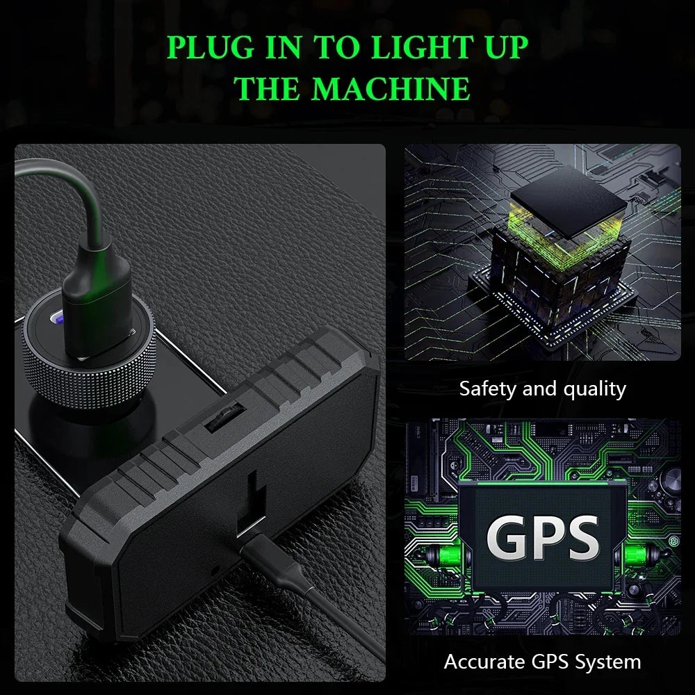 Geyiren G7 HUD - Digital Speedometer Over Speed Alarm Security Big Font KM/H Smart GPS Head-up Display Fit All Cars