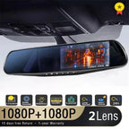 Mrorea 4.3" HD 1080P Rearview Mirror Dash Cam | Dual-Lens Front & Rear Car Recorder
