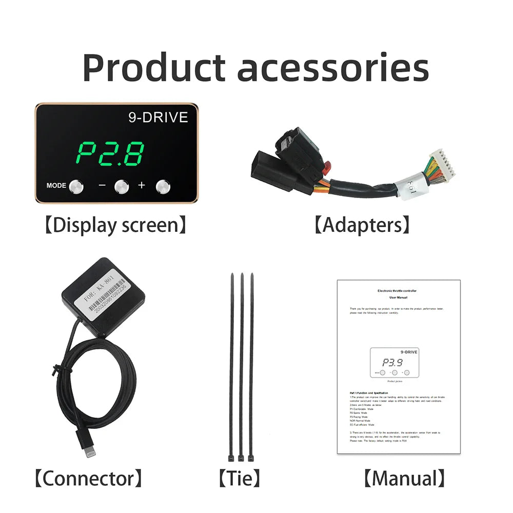 Car Throttle Response Controller 9 Driving Modes Intelligent Electronic Racing Accelerator Compatible with Chevrolet Corolla