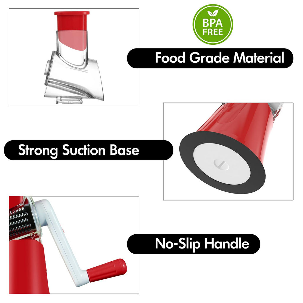 Mrorea Manual Rotary Cheese Grater Shredder