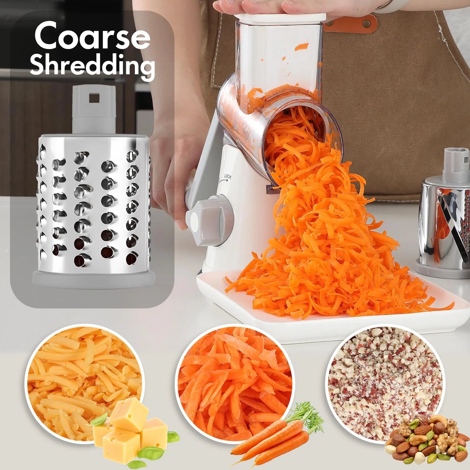 Mrorea Manual Rotary Cheese Grater Shredder