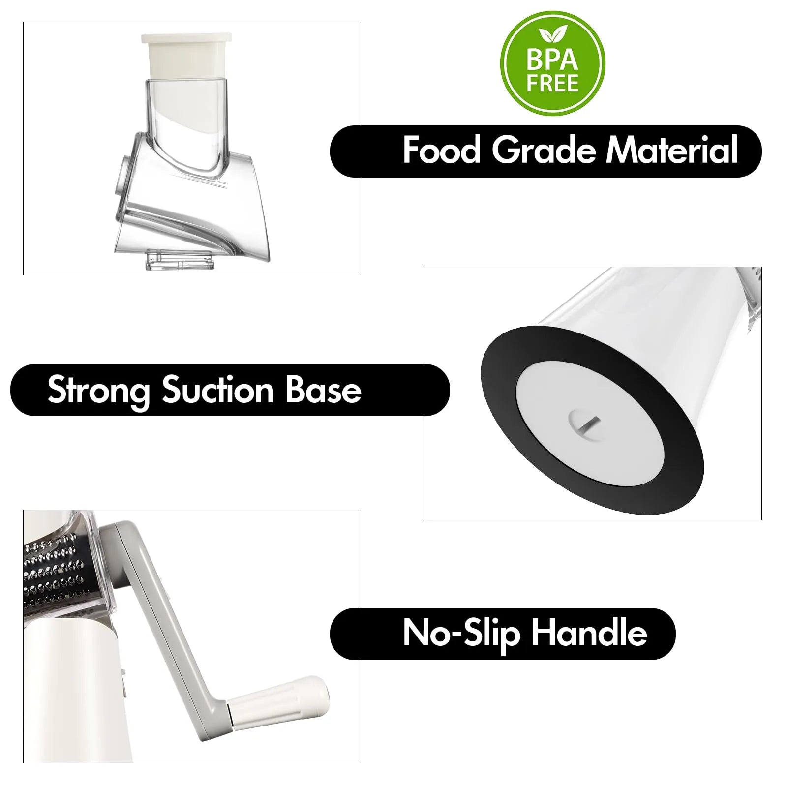 Mrorea Manual Rotary Cheese Grater Shredder