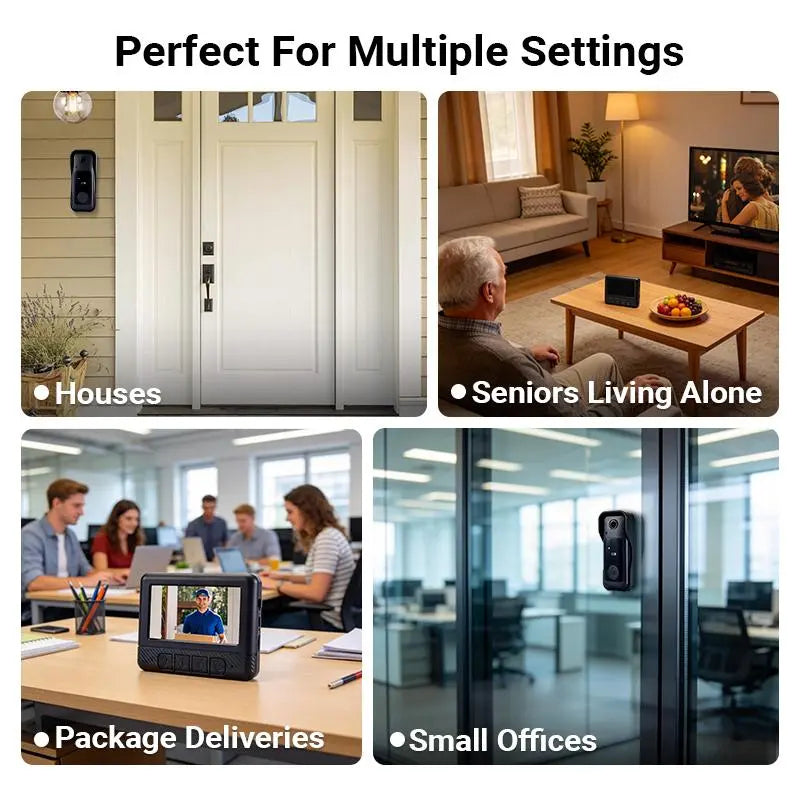 Mrorea Wireless Video Doorbell Camera with Screen