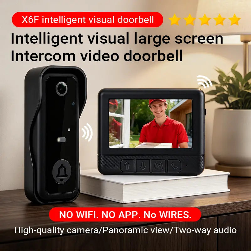 Mrorea Wireless Video Doorbell Camera with Screen