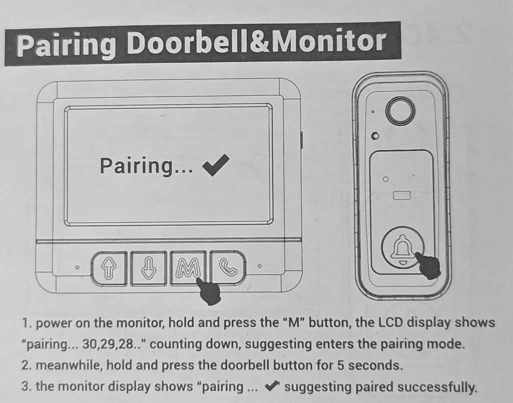 Mrorea Wireless Video Doorbell Camera with Screen
