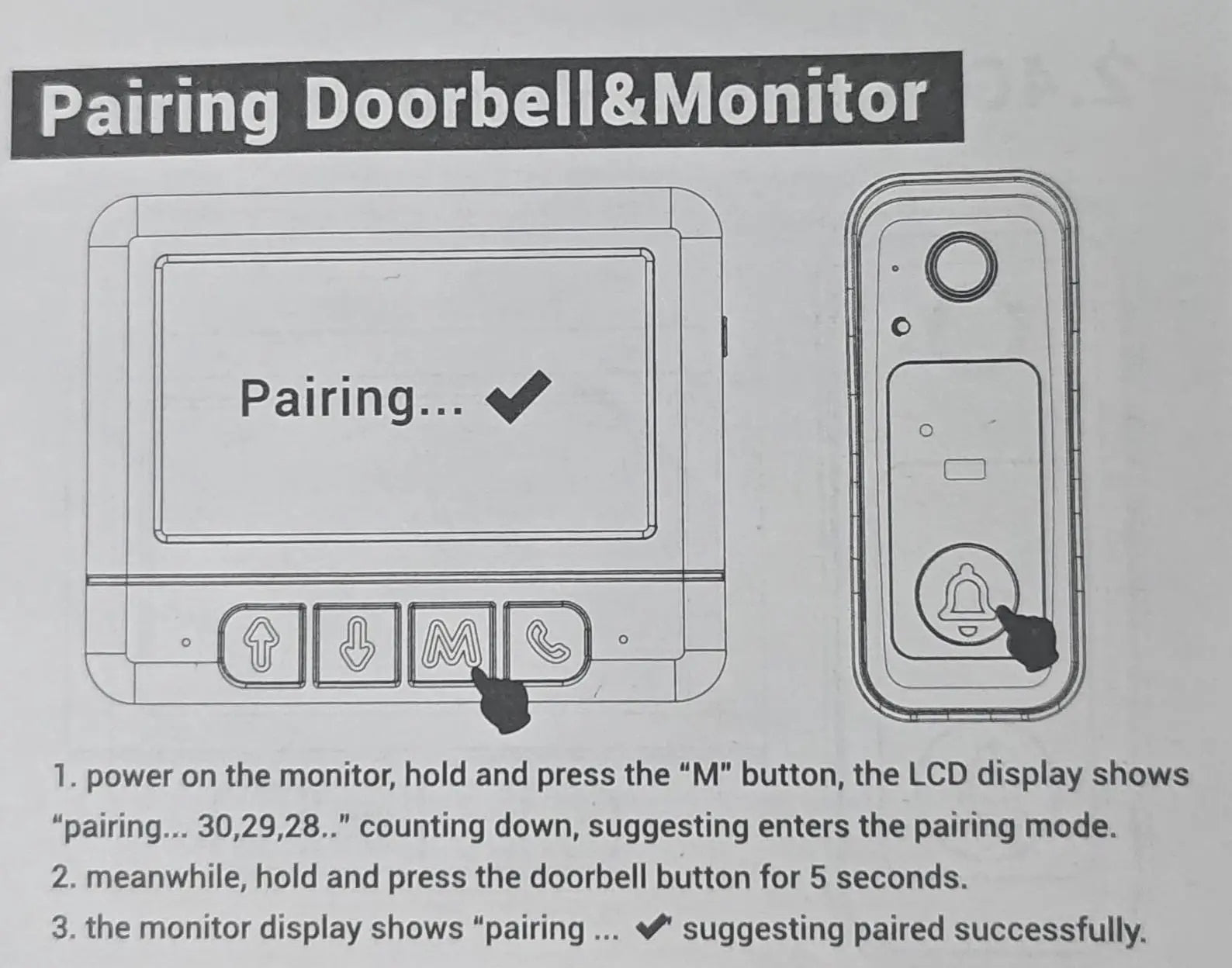 Mrorea Wireless Video Doorbell Camera with Screen