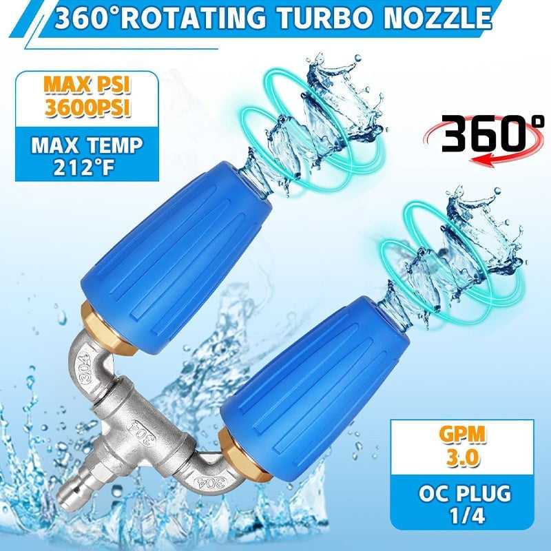 Mrorea Dual/Triple/Quad Turbo Nozzle Pressure Washer