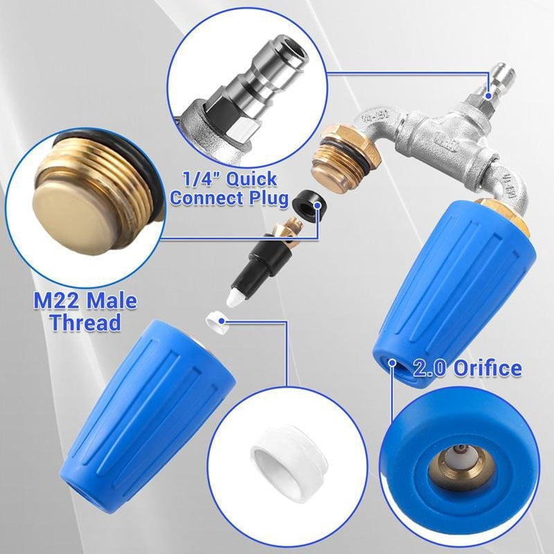 Mrorea Dual/Triple/Quad Turbo Nozzle Pressure Washer