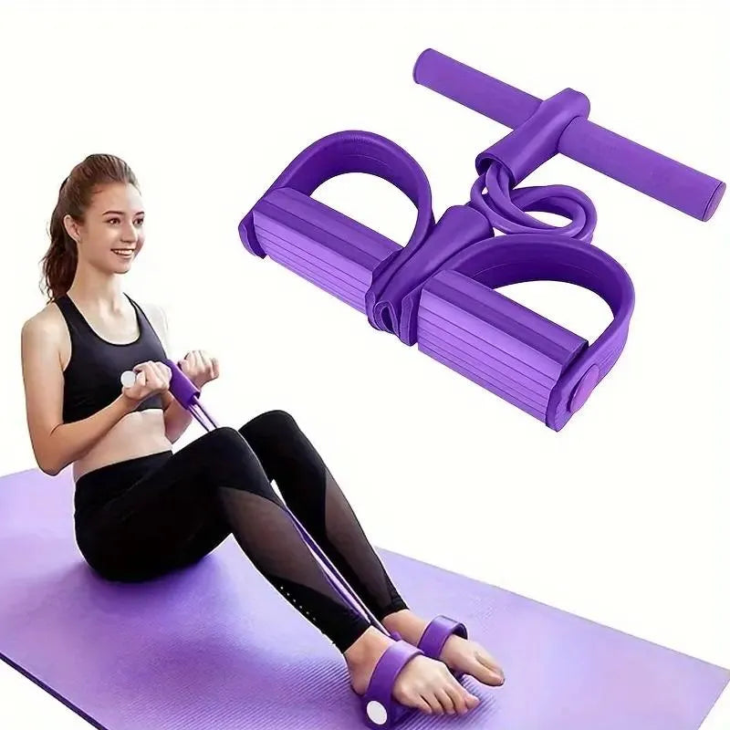 Mrorea 6-Tube Foot Pedal Resistance Band Trainer for fitness workout and wellness routine image 5
