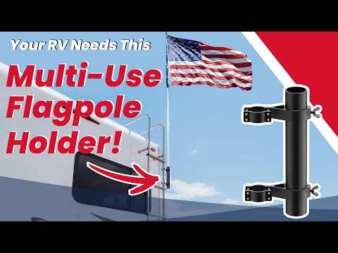 Mrorea Aluminum RV Ladder Flagpole Mount product video preview