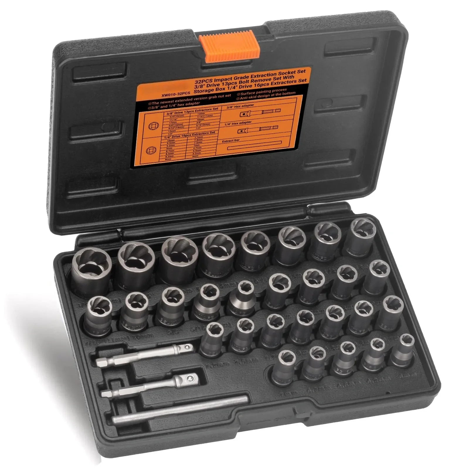 Mrorea 32PCS Impact Bolt Extractor Socket Set
