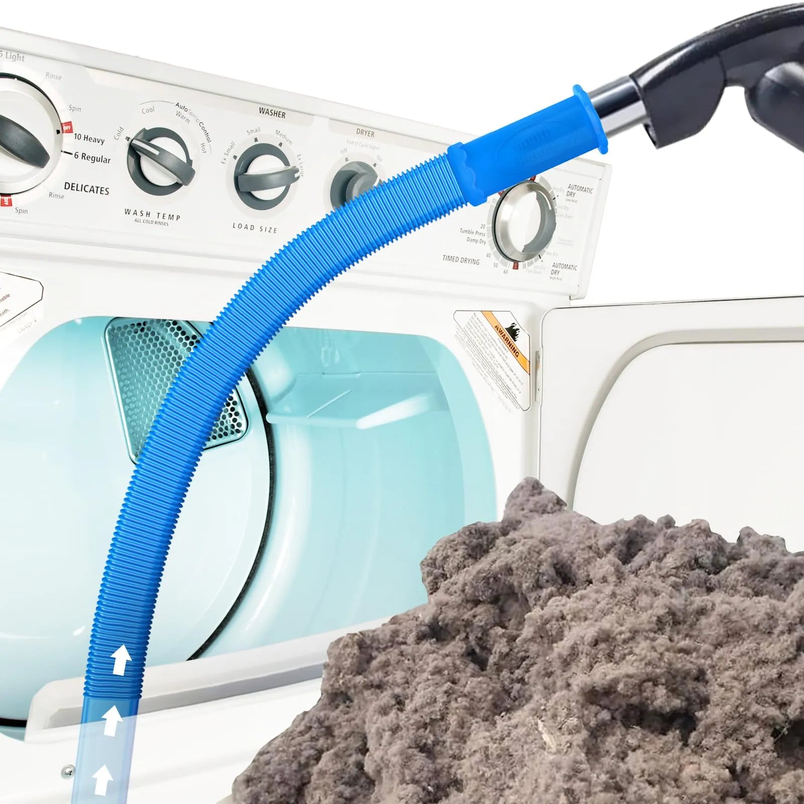 Mrorea Dryer Vent Cleaner Kit with Vacuum Hose Attachment