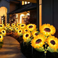Mrorea Waterproof Realistic Solar LED Sunflower Lights for garden lawn and outdoor maintenance image 1