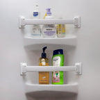 Mrorea RV Shower Caddy Corner Storage Rustproof Aluminum Bar